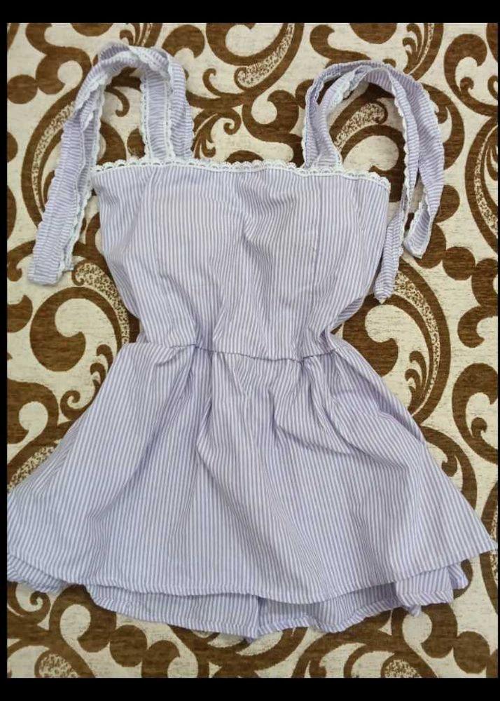 Cute Striped Sundress with Tie Straps