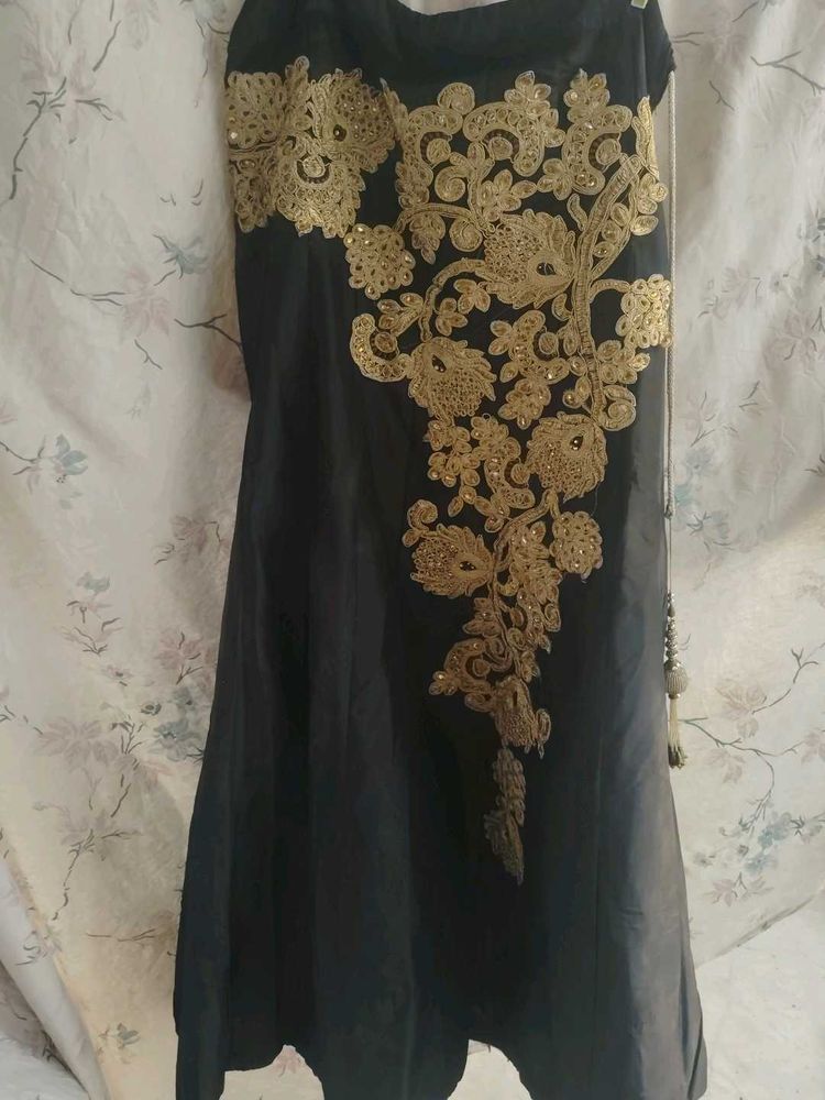 Black Lehenga with Gold Embroidery only lengha