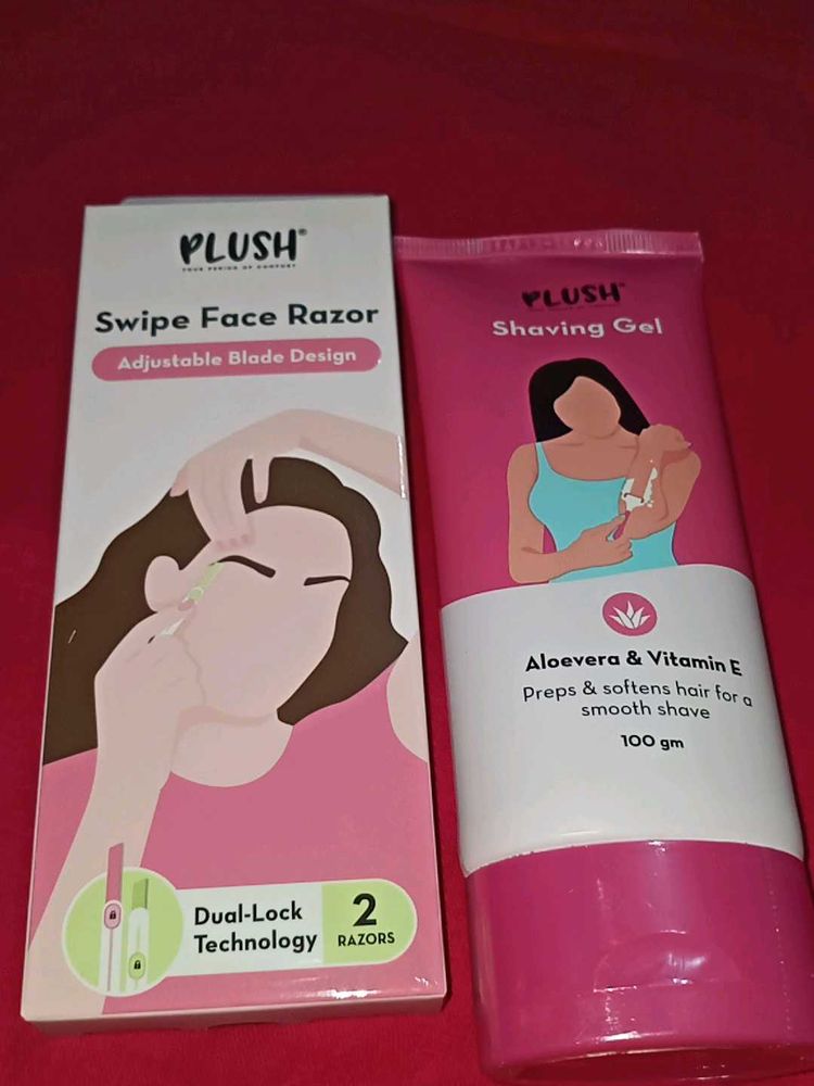 PLUSH Swipe Face Razor &amp; Shaving Gel Set