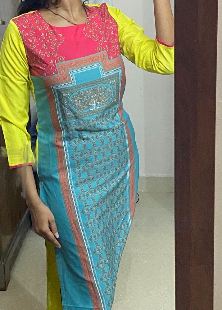 Multicoloured Printed Kurta