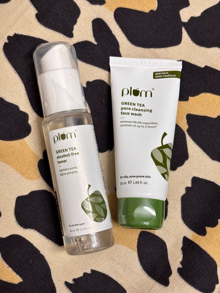 Plum Green Tea Toner &amp; Face Wash Set