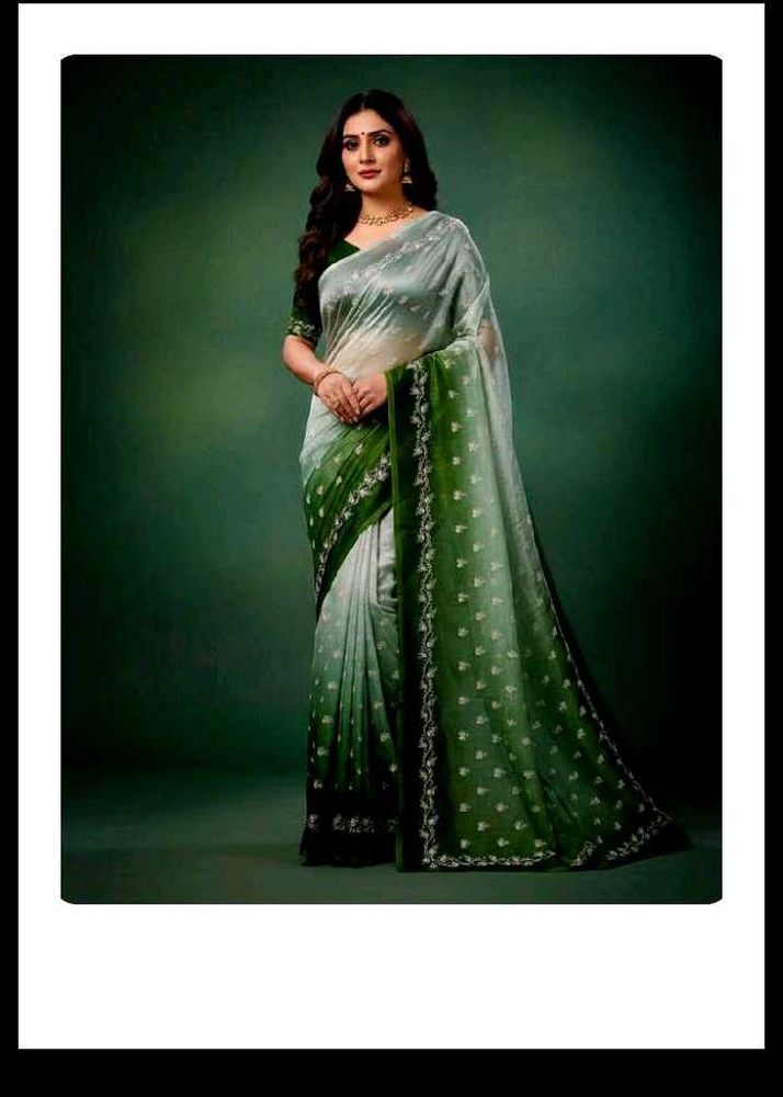 Green silk saree
