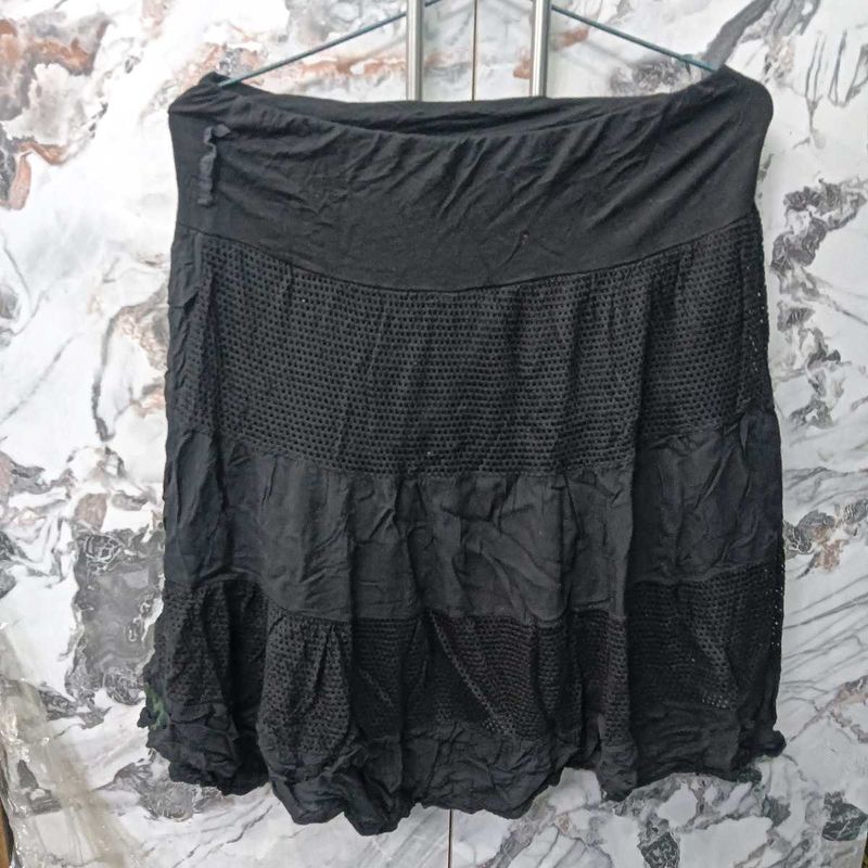 Black Tiered 34,36 👗 Mini Skirt