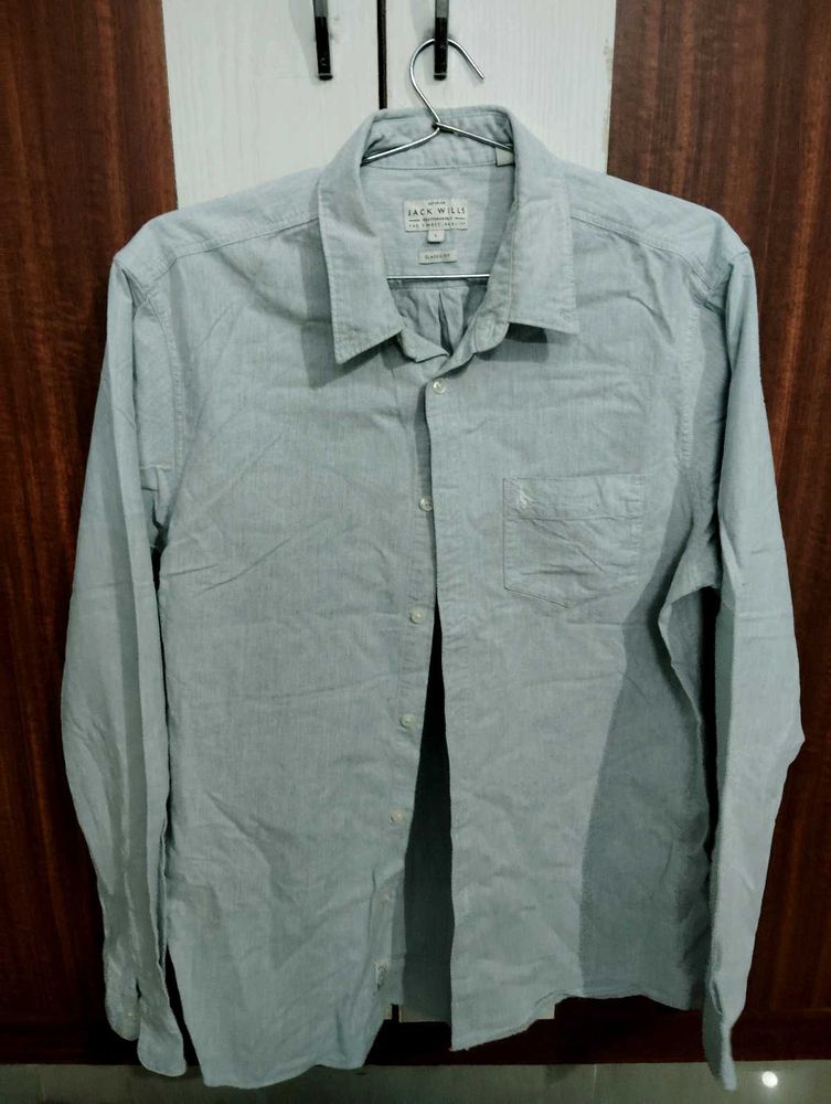 Jack Wills Men's Blue Button-Down Shirt