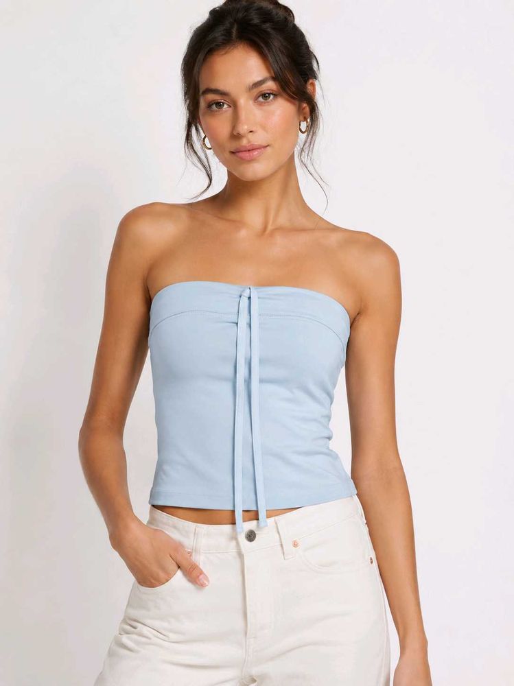 Light Blue tube Top with Tie