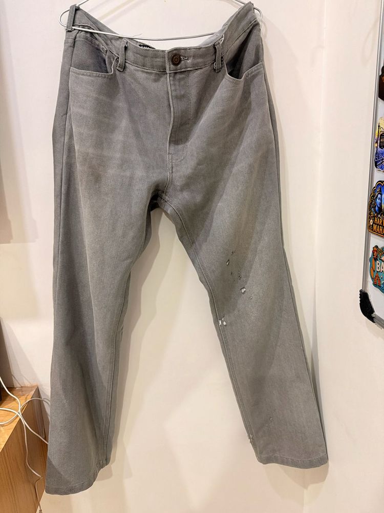 Shein Grey Wash Denim Jeans