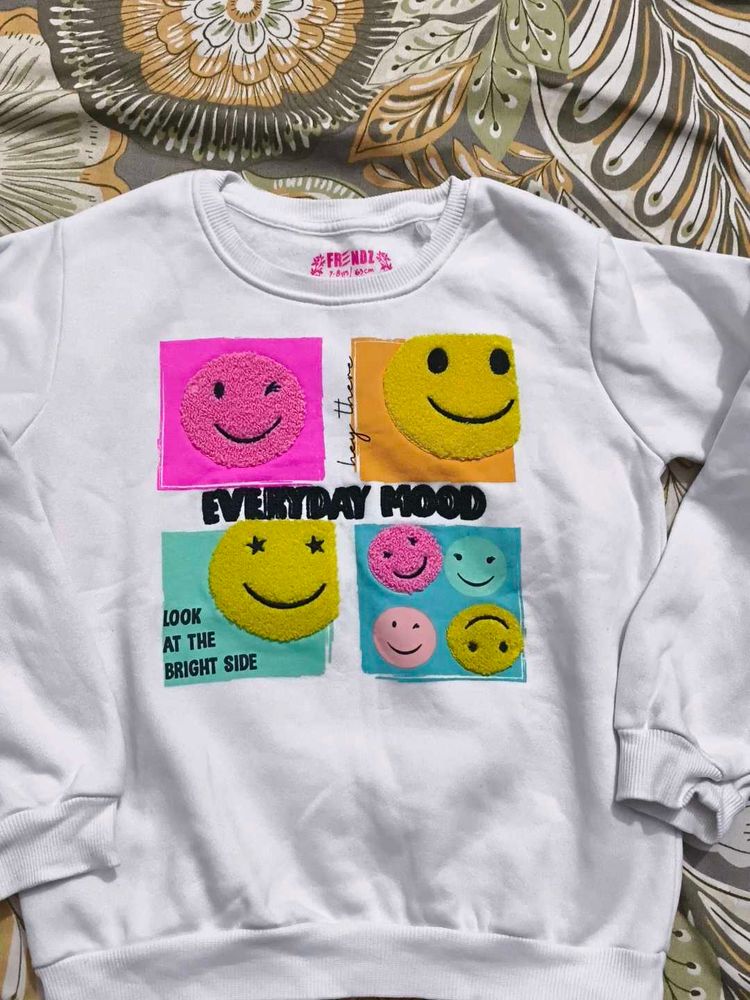 Smiley Face Graphic Sweatshirt for Kids