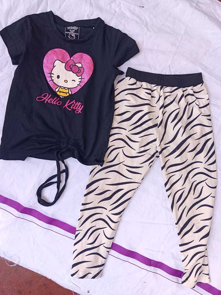 Hello Kitty T-shirt and Pants Set