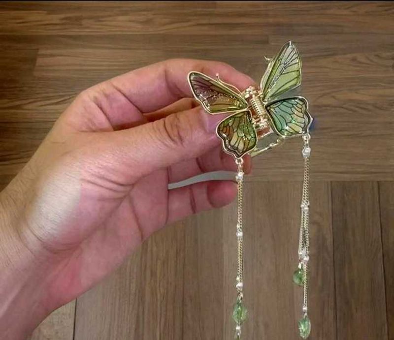 Japanese Fairycore Side butterfly Claw Clip 💚