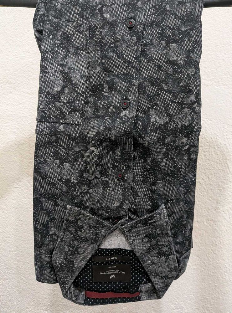 Men's Slim Fit Printed Shirt