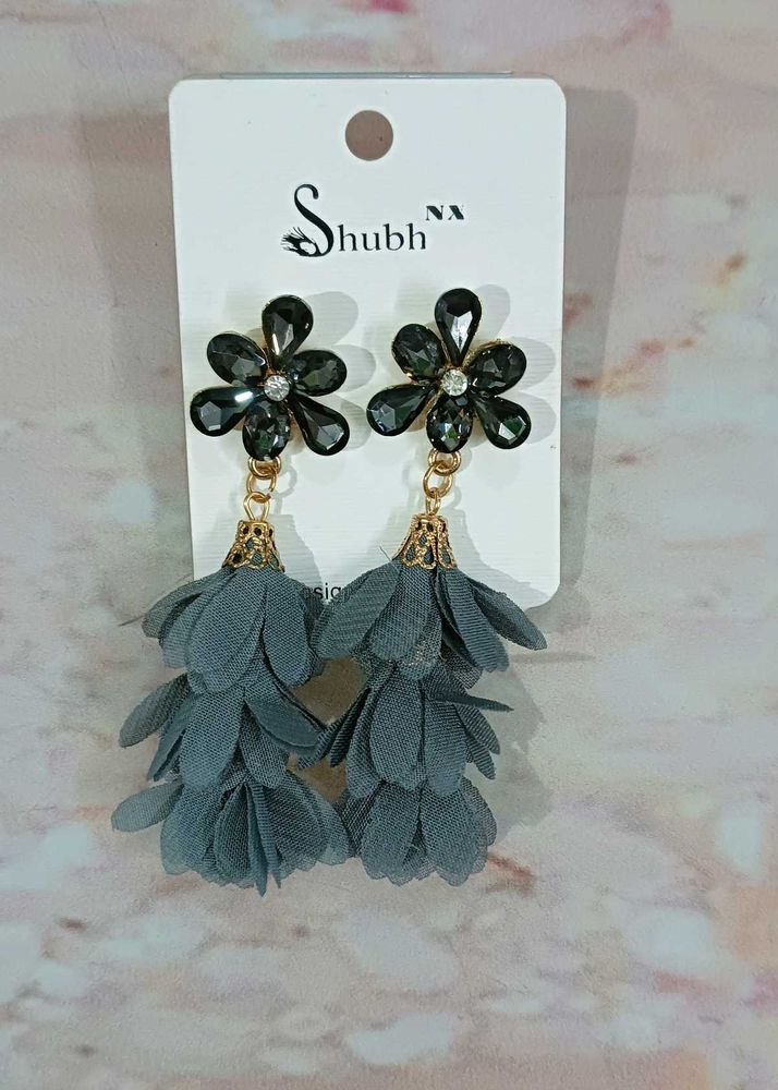 New Floral Tassel Drop Earrings
