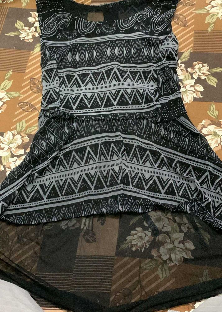 Boho Print Tie-Front top