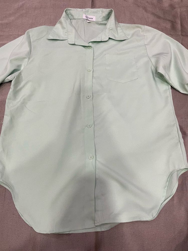 Light Green Button-Up Shirt