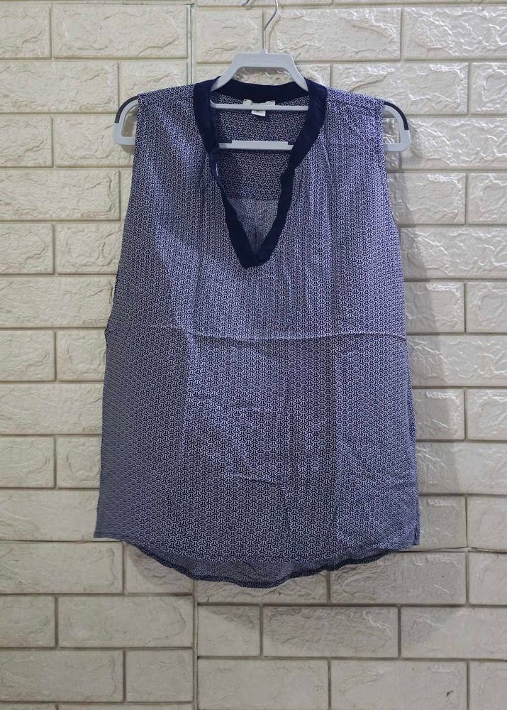 Amisu Geometric Print Sleeveless Blouse