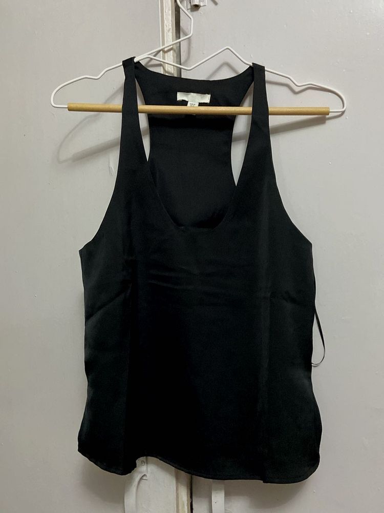 H&amp;M Sleek Black Racerback Tank Top