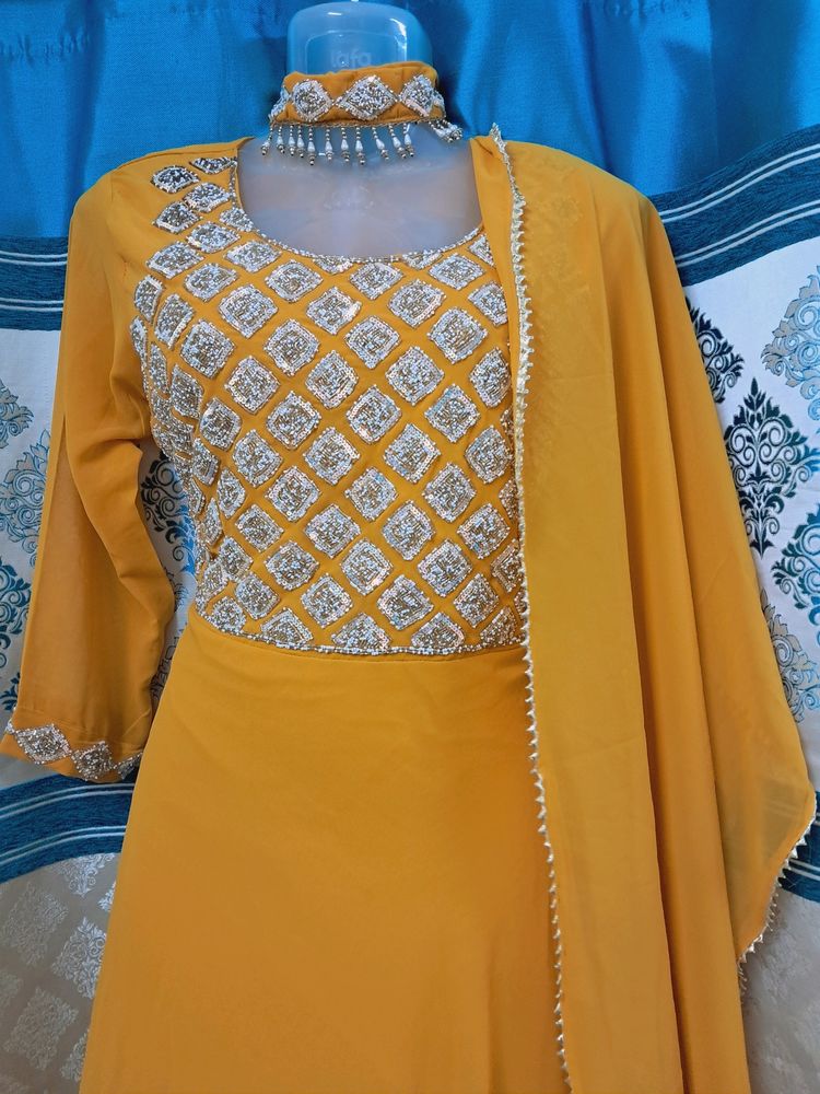 NEW YELLOW Festive Gown