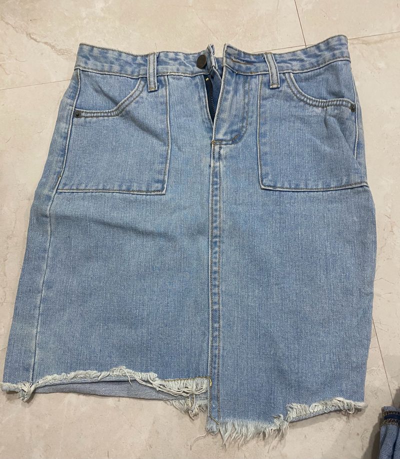 Denim Mini Skirt