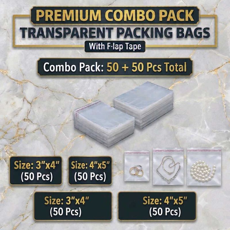 Premium Transparent Packing Bags Combo