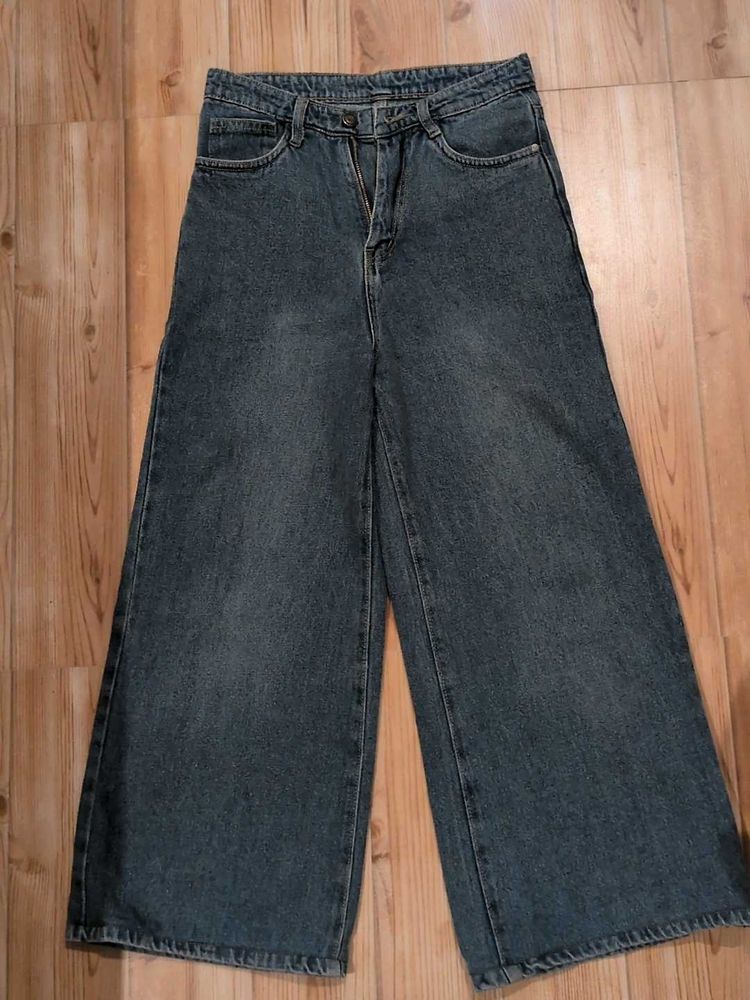 Wide Leg Denim Jeans