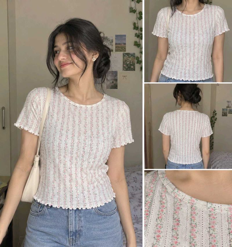 Floral knit top