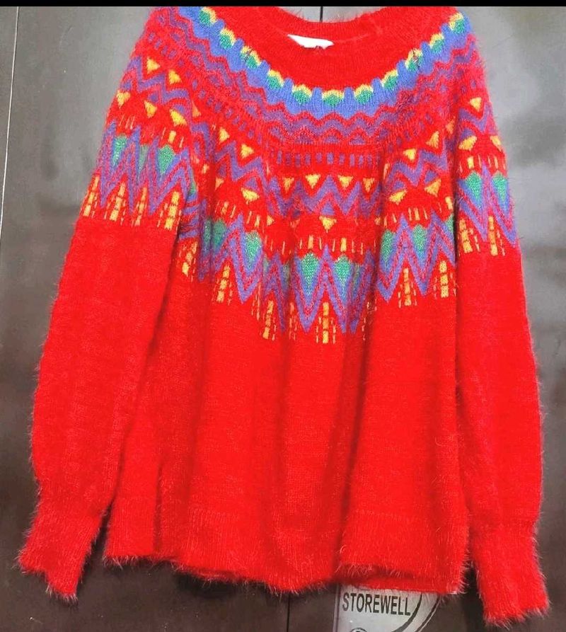 Red 🔴 Sweater For Healthy Girl Or Women 50 Bust