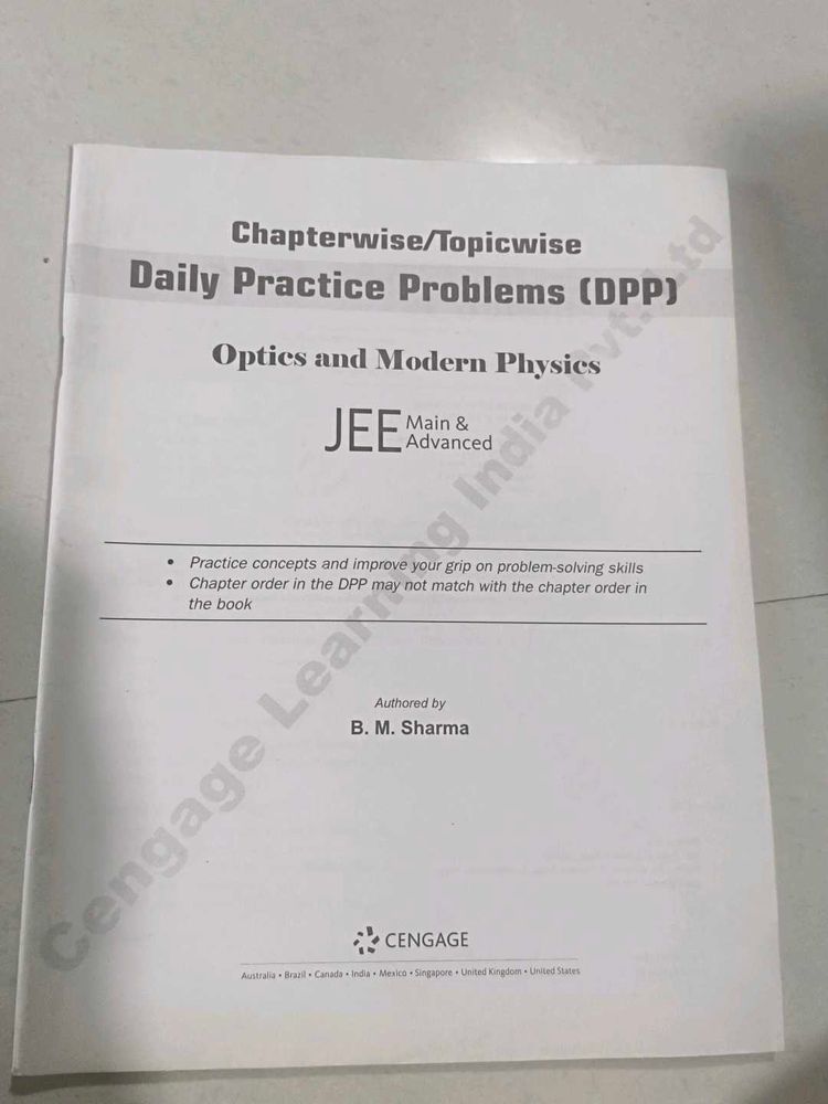 JEE Optics &amp; Modern Physics DPP Book