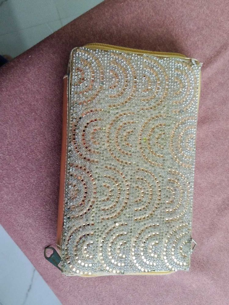 Sparkling Embellished Clutch Bag