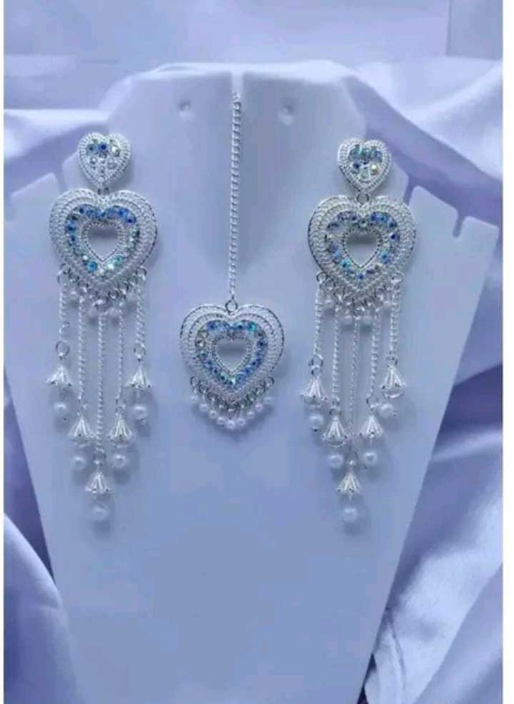 Oxidized Earrings &amp; Mangtika In Latest Design...