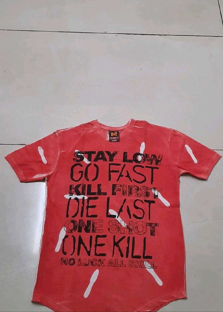 Graphic Print Red T-Shirt