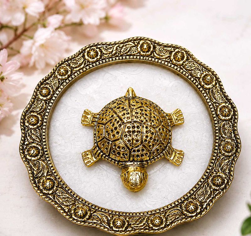 Antique Gold Tortoise Showpiece