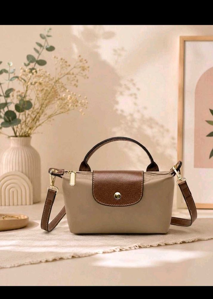 Chic Beige &amp; Brown Handbag