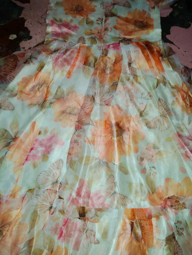 Beautiful Floral Print Gown