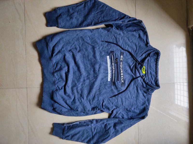 Men's Blue Graphic Hoodie