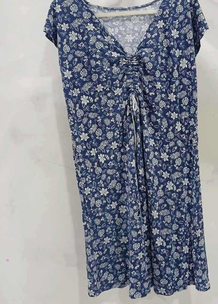Blue Floral  Dress