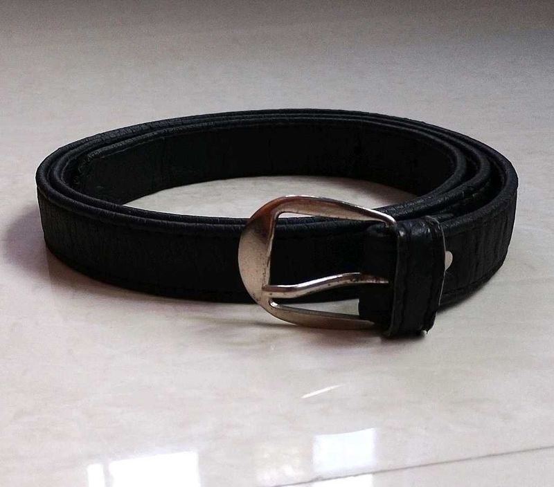 Classic Black Leather Belt