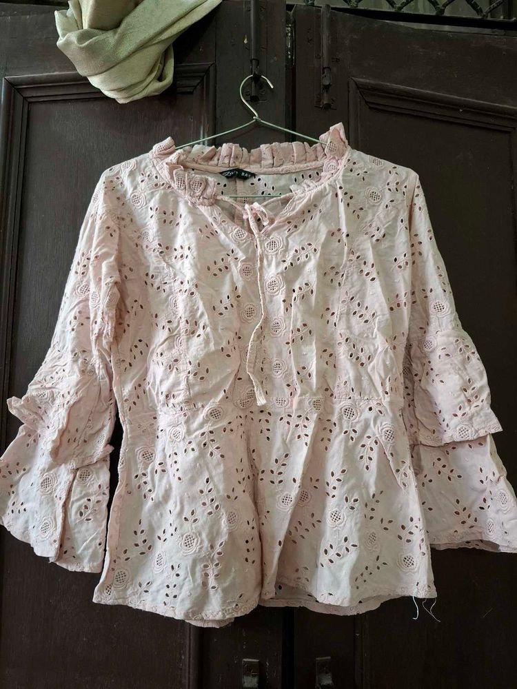 Chic Eyelet Lace Blouse