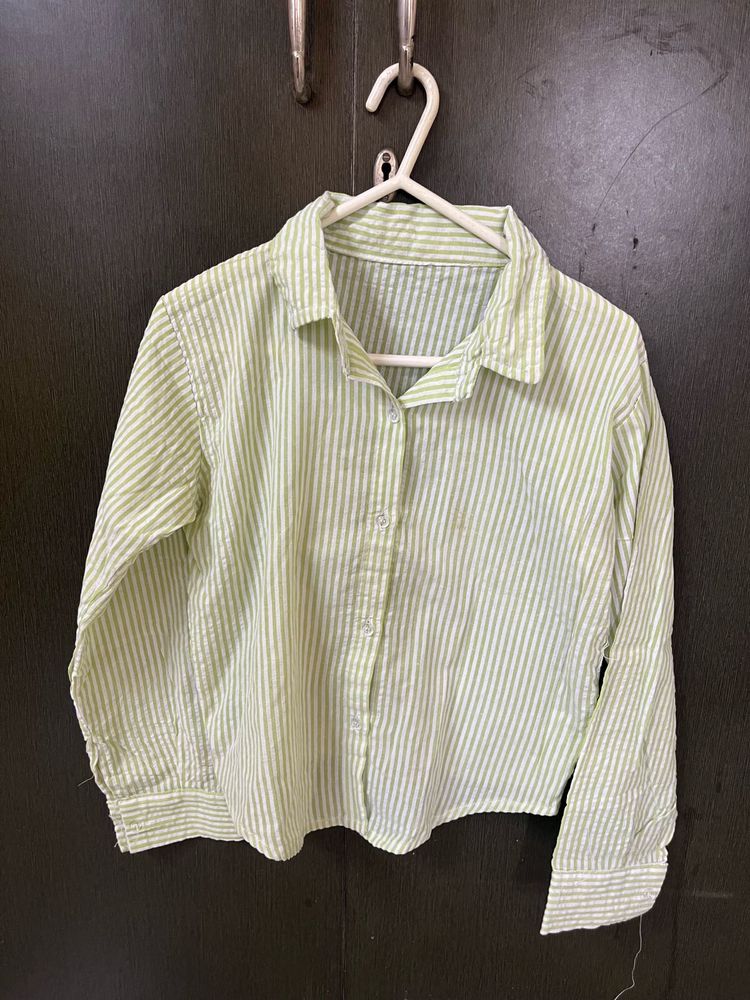 Chic Striped Button-Up Shirt