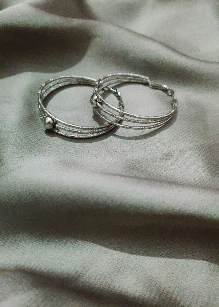 Anti Tarnish 3 Layer Silver Hoops