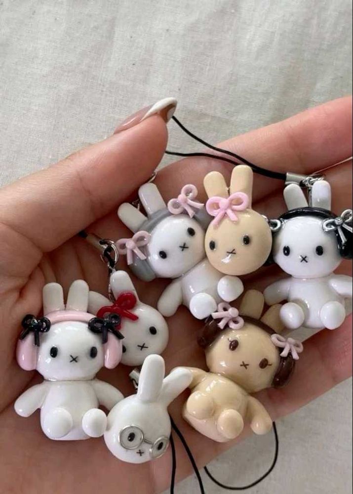 Cute Kawaii Bunny Charms