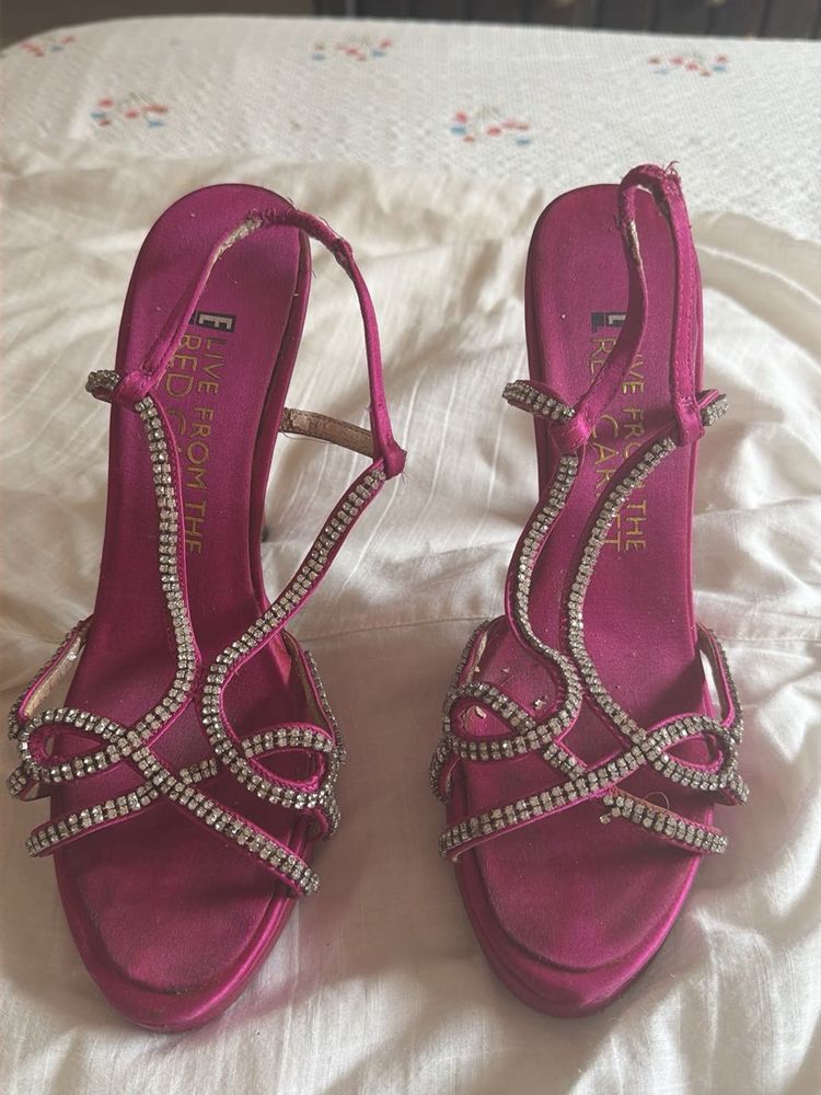 Sparkling Pink Stiletto Heels