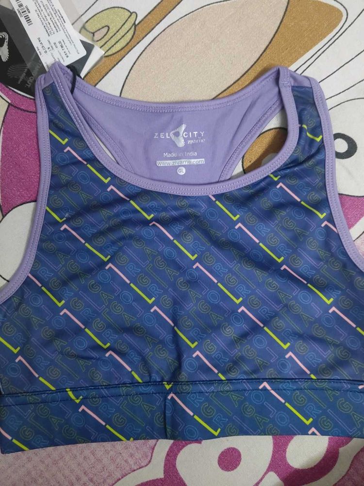 Stylish Zelocity Sports Bra , 13 to 14 Year Girl