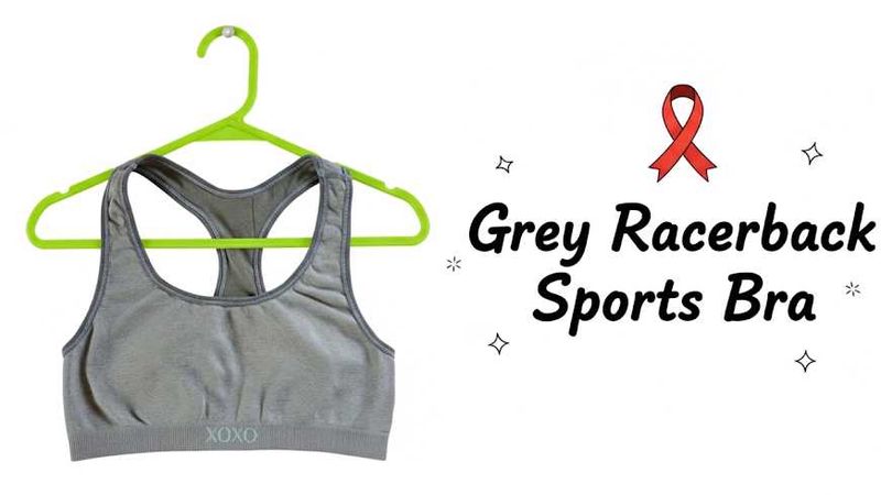 Grey Racerback Sports Bra