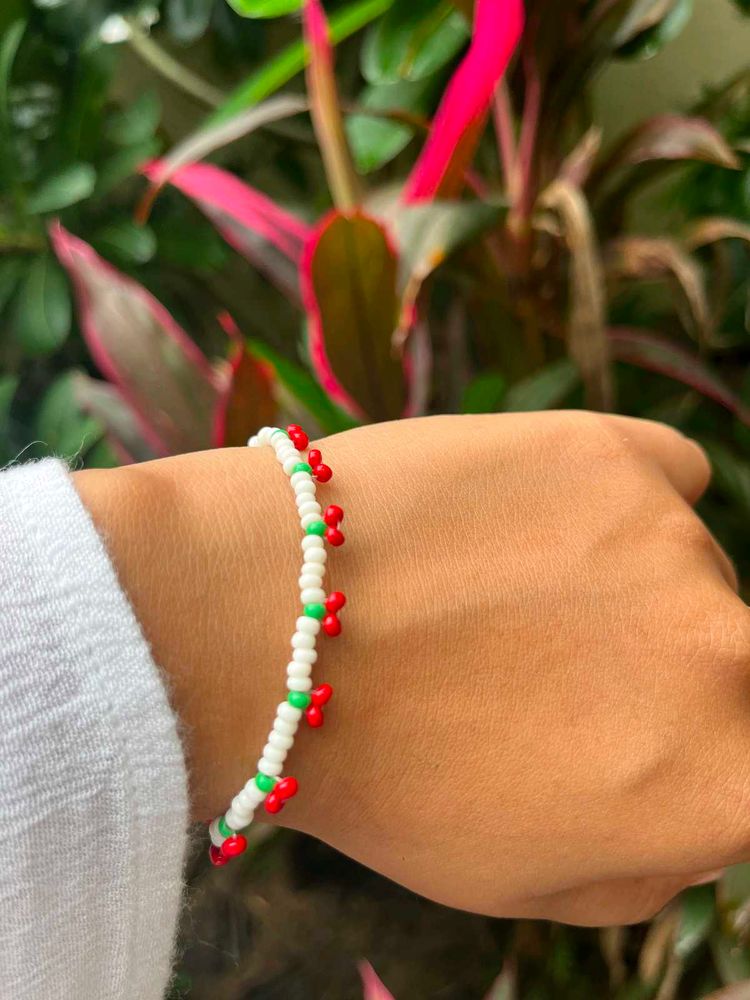 Cute Cherry Beaded Bracelet