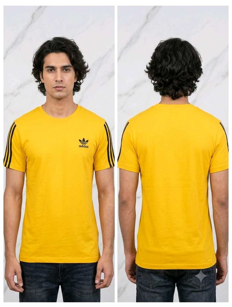 Men's Yellow Adidas T-Shirt