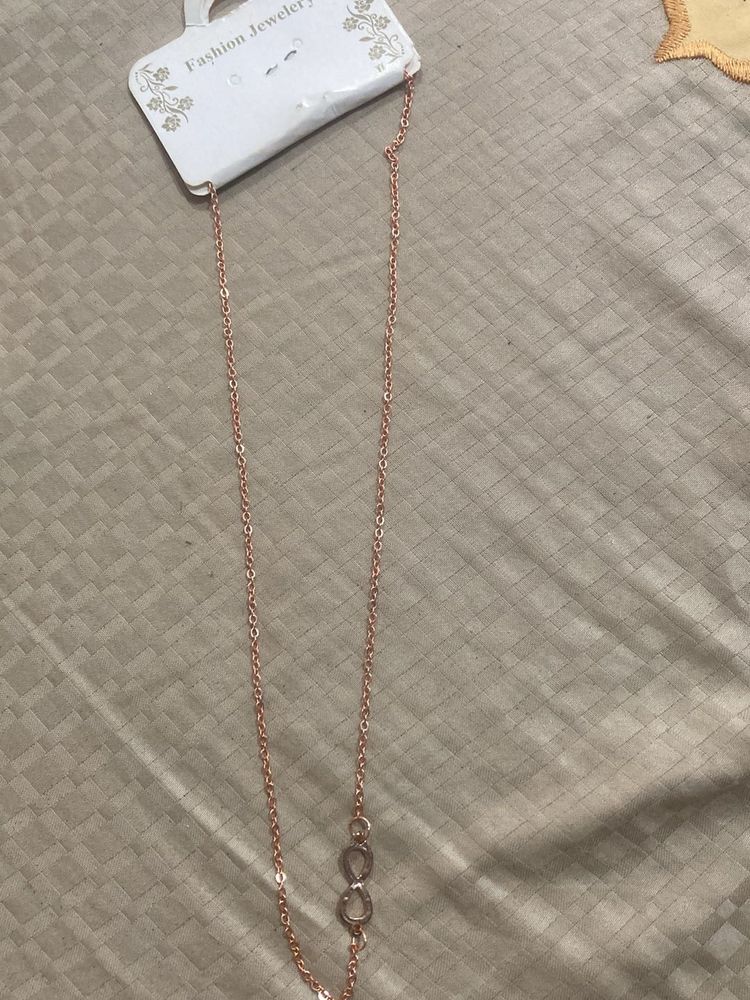 Rose Gold Chain Necklace with Charms
