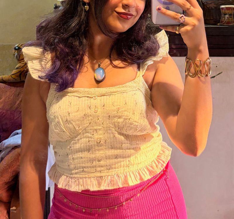 Vintage Floral Crop Top