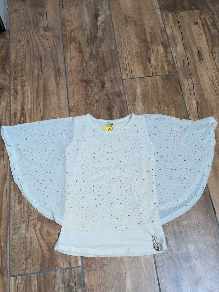 Sparkly Cream Top