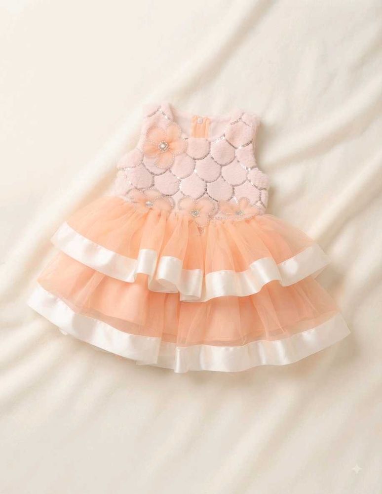 Adorable Peach Tulle Dress
