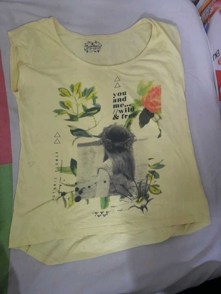 Cute Yellow Graphic T-Shirt