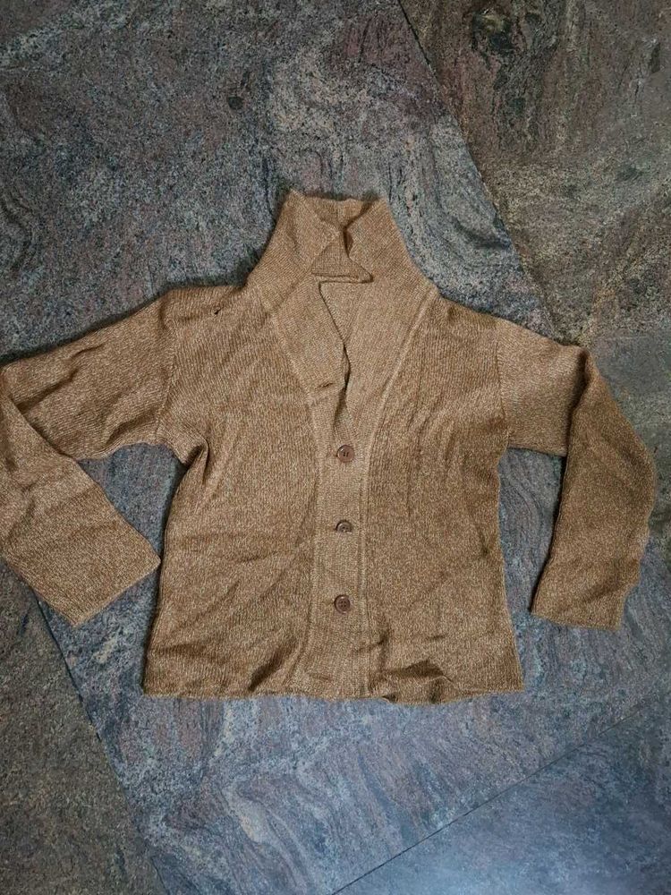 Vintage Knit Button-Down Cardigan